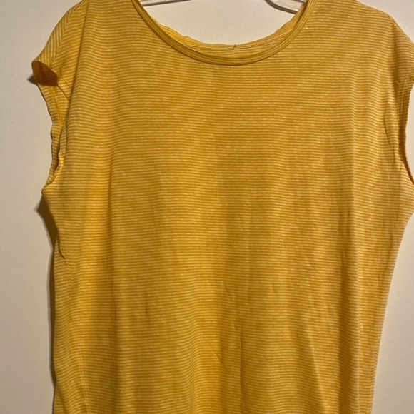 LOFT Pullover Semi Sheer Tshirt Side Tie Small - Picture 2 of 8